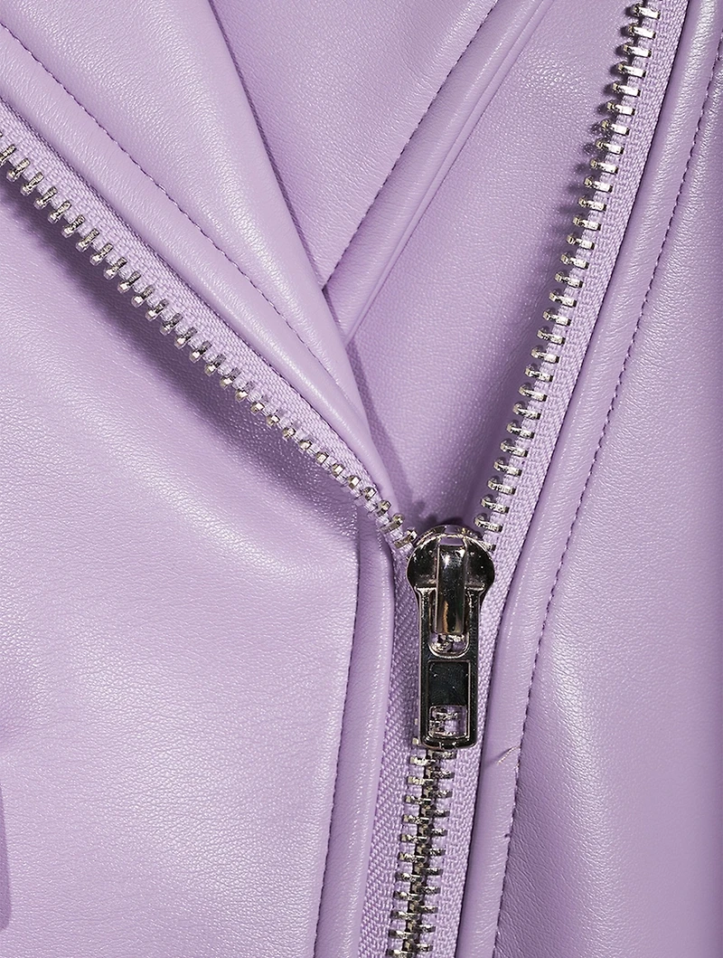 Esmeralda Faux Leather Biker Jacket