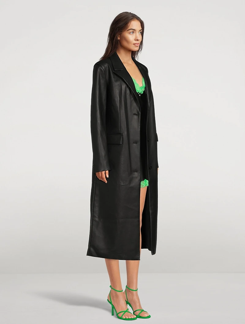 Zoie Faux Leather Coat