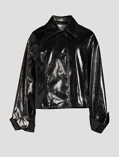 Charleen Faux Patent Leather Jacket