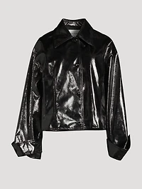 Charleen Faux Patent Leather Jacket