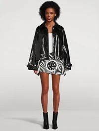 Charleen Faux Patent Leather Jacket
