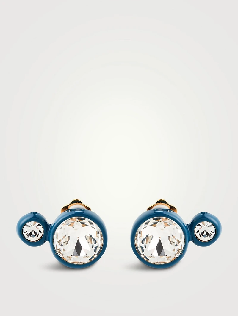 Enamel Crystal Earrings