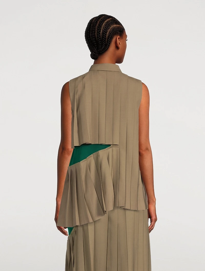 Suiting x Chiffon Sleeveless Top