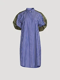 Nylon Twill Mix Dress