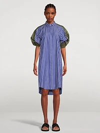 Nylon Twill Mix Dress