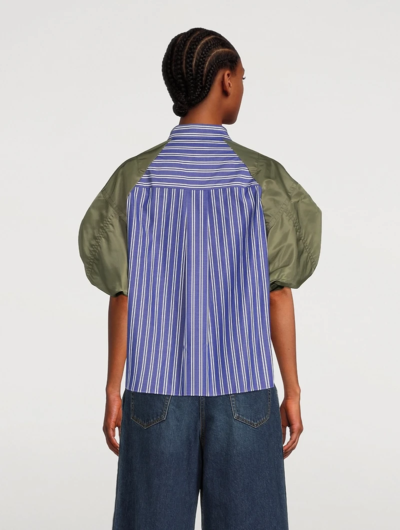 Nylon Twill Mix Shirt