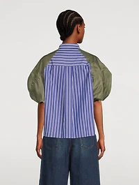 Nylon Twill Mix Shirt