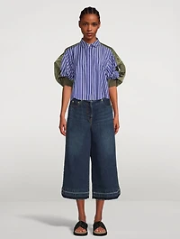 Nylon Twill Mix Shirt