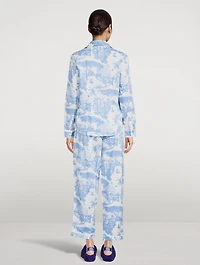 Long Cotton Pajama Set Loxodonta Print