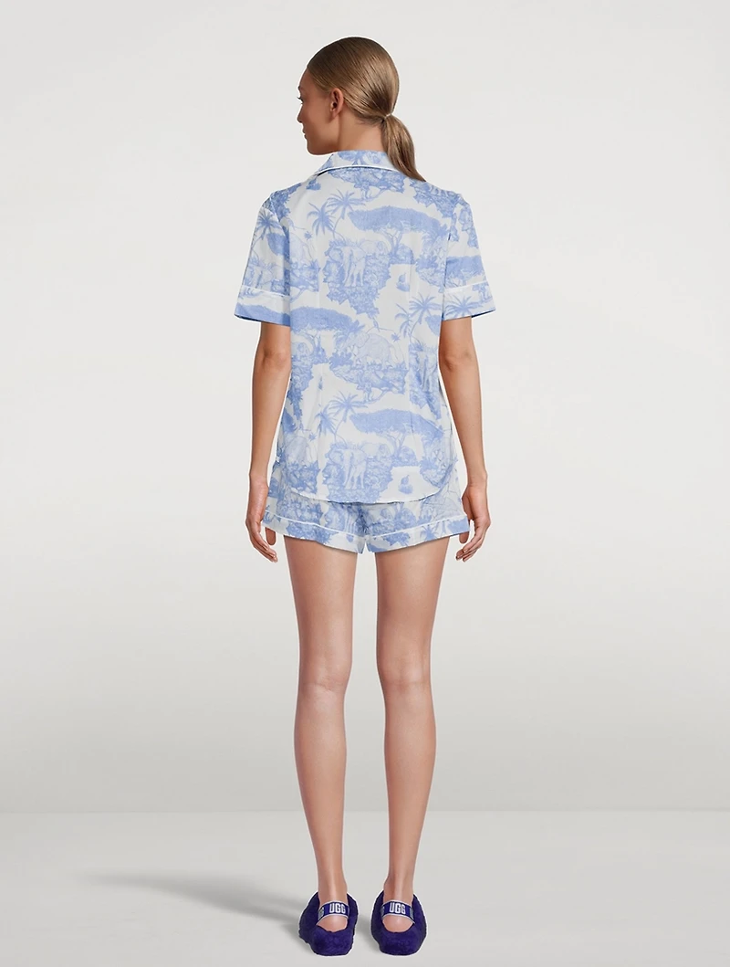 Short Cotton Pyjama Set Loxodonta Print