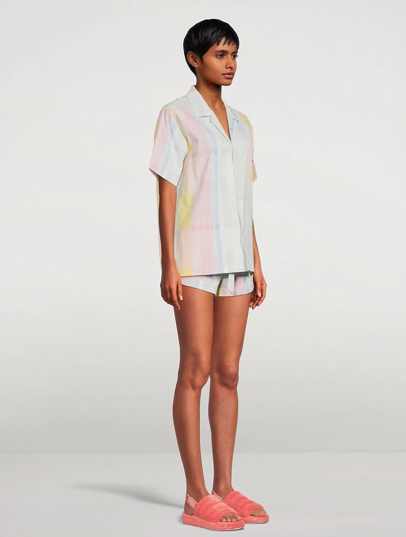 Cuban Seersucker Pajama Set Pessoa Print