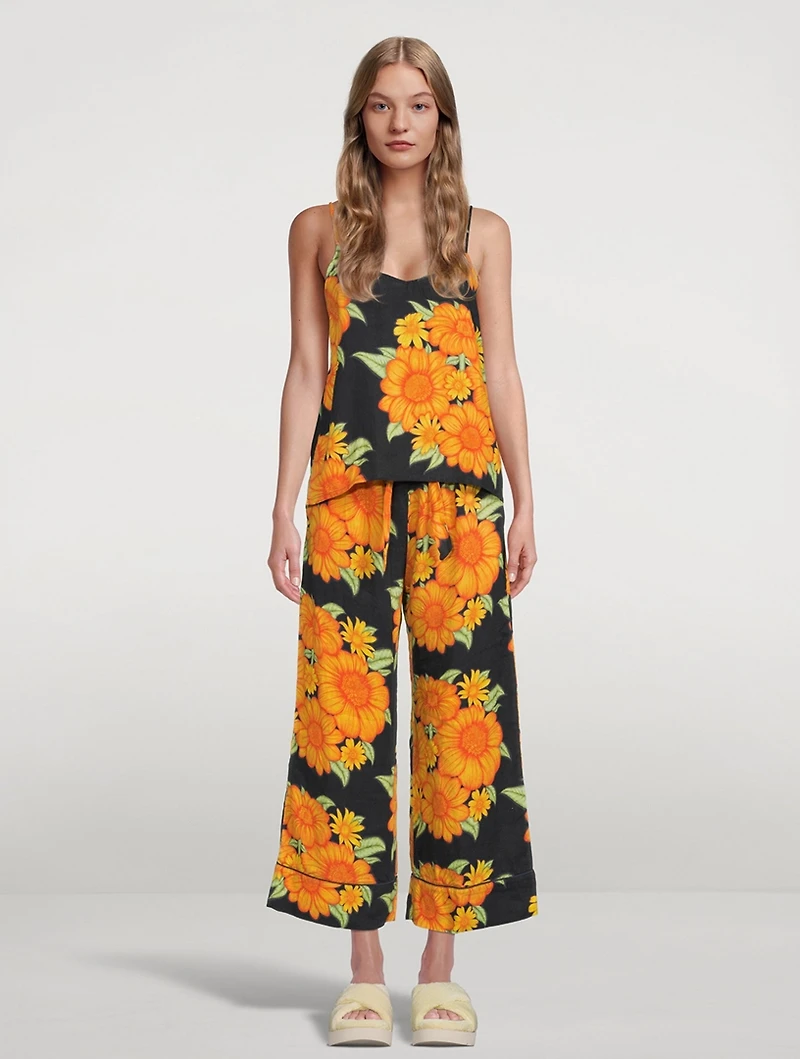 Cami Linen Lounge Set Tithonia Print