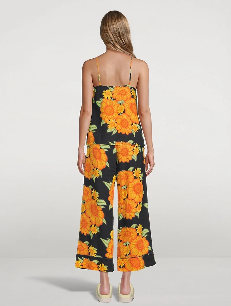 Cami Linen Lounge Set Tithonia Print