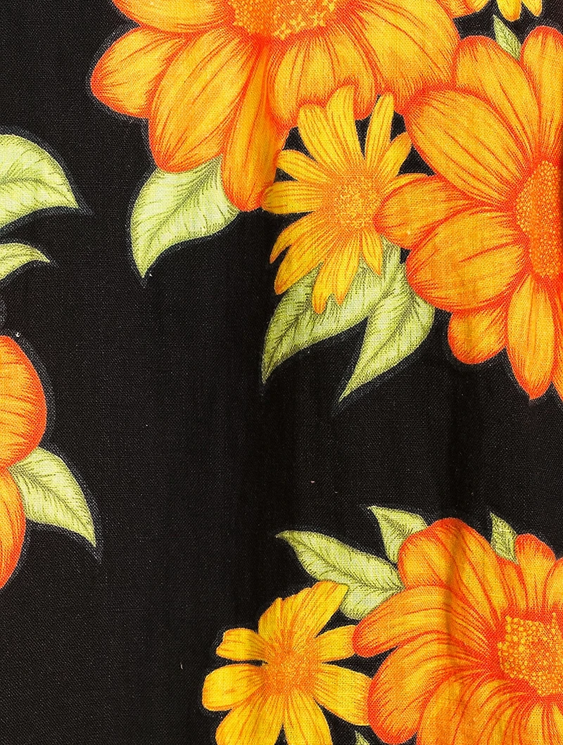 Cuban Linen Pajama Set Tithonia Print