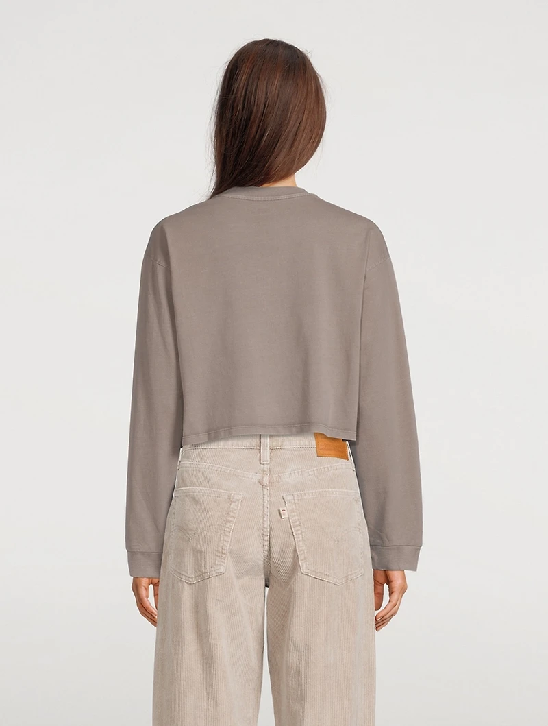 Fresh Reese Graphic Long Sleeve Crop Top