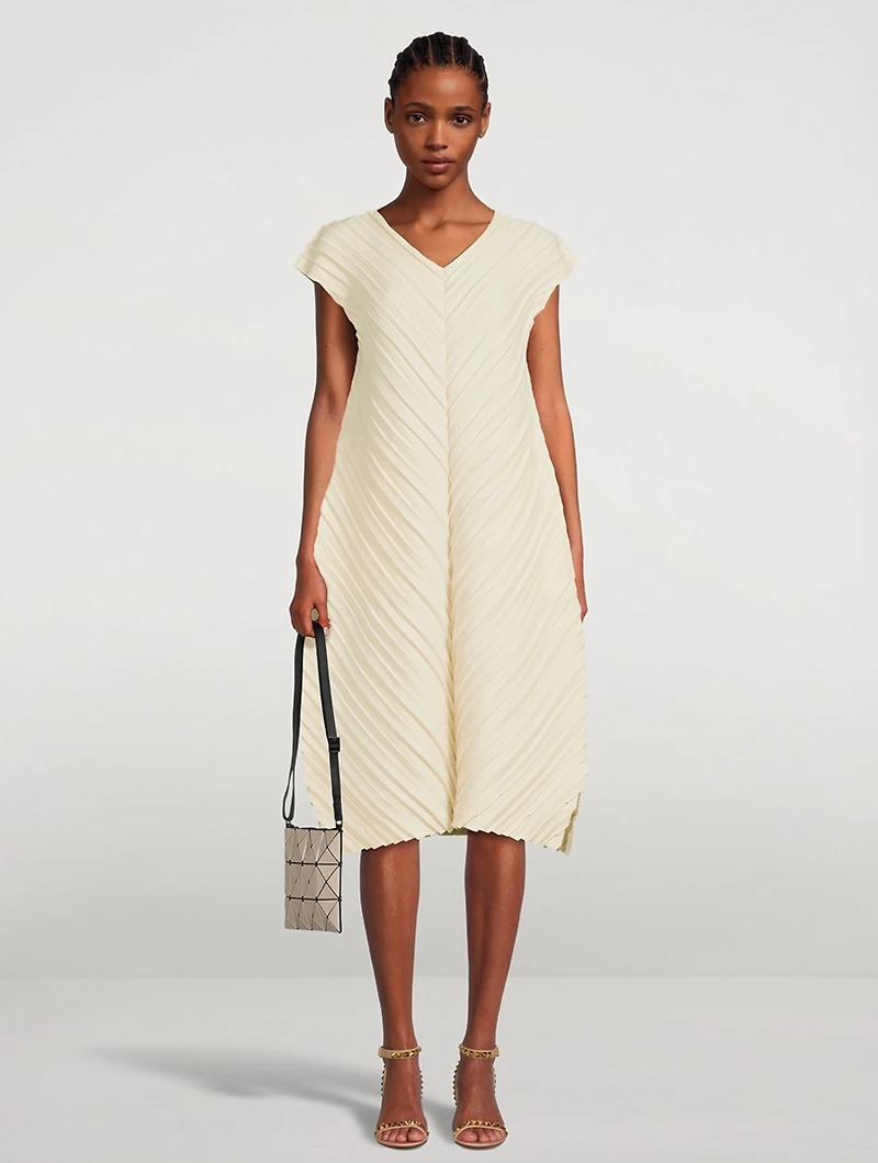 Herringbone Pleats Dress