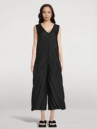 Herringbone Pleats Jumpsuit