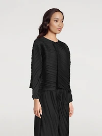 Herringbone Pleats Cardigan