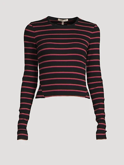 The Essential Rib Top Stripe Print