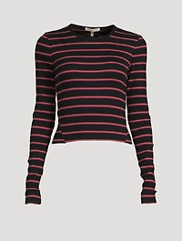 The Essential Rib Top Stripe Print