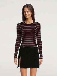The Essential Rib Top Stripe Print