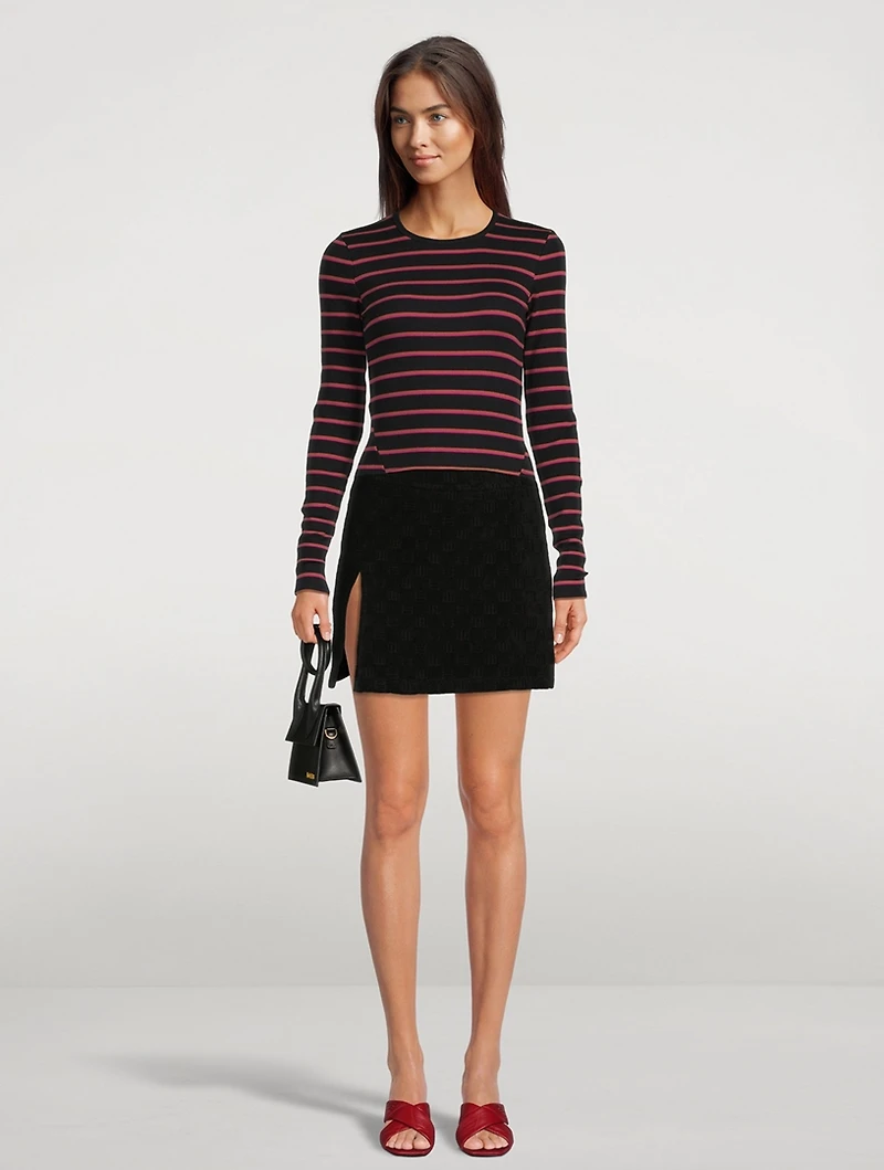 The Essential Rib Top Stripe Print