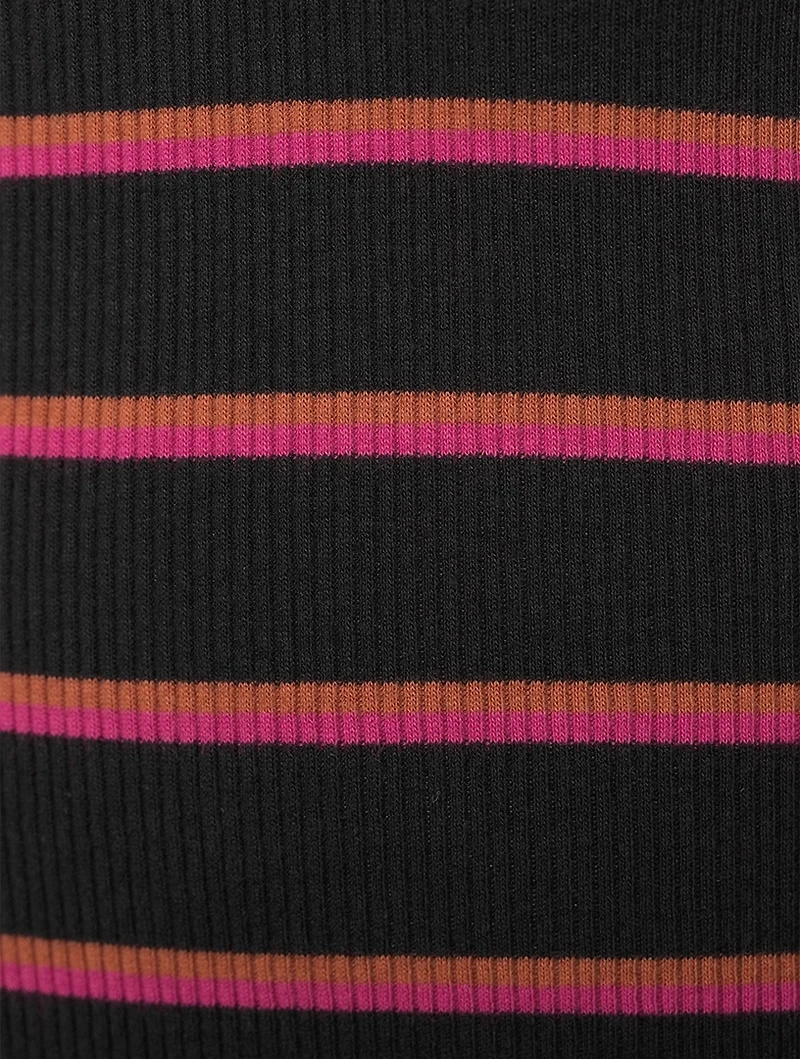 The Essential Rib Top Stripe Print