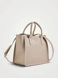 Small Le Foulonné Leather Tote Bag