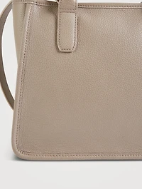 Small Le Foulonné Leather Tote Bag