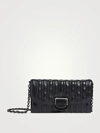 Brioche Quilted Leather Chain Wallet