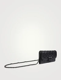 Brioche Quilted Leather Chain Wallet