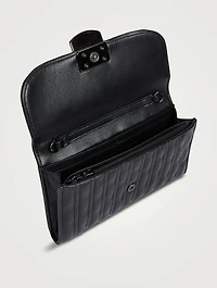 Brioche Quilted Leather Chain Wallet