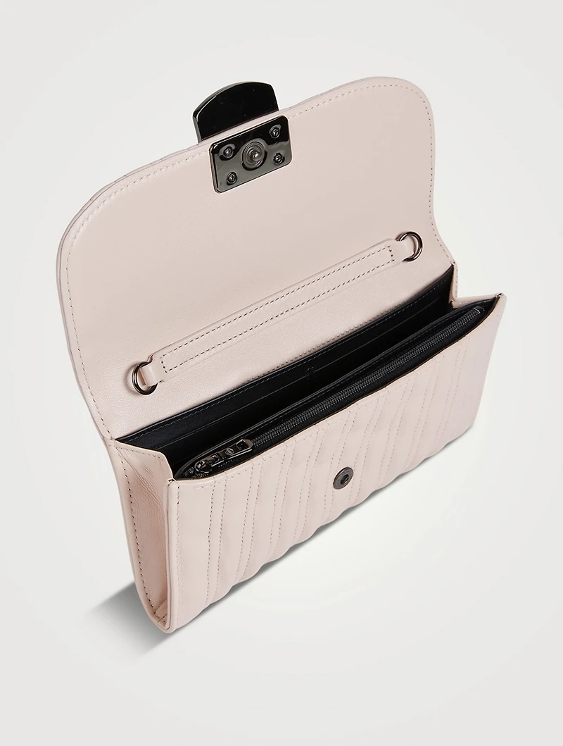 Brioche Quilted Leather Chain Wallet