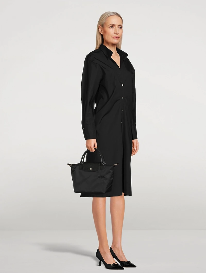 Small Le Pliage Green Top Handle Bag