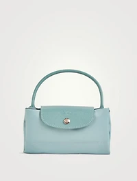 Small Le Pliage Green Top Handle Bag