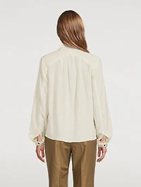 Sachi Lace-Up Peasant Blouse