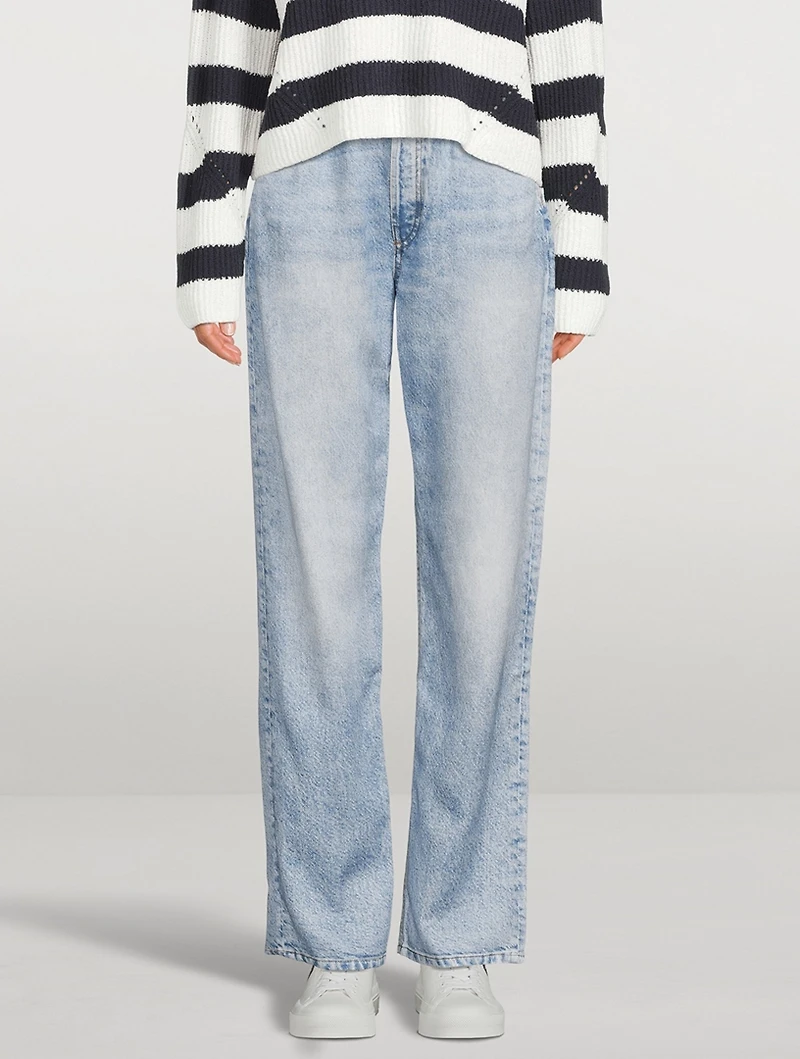 Alex Liquid Miramar High-Waisted Straight-Leg Jeans