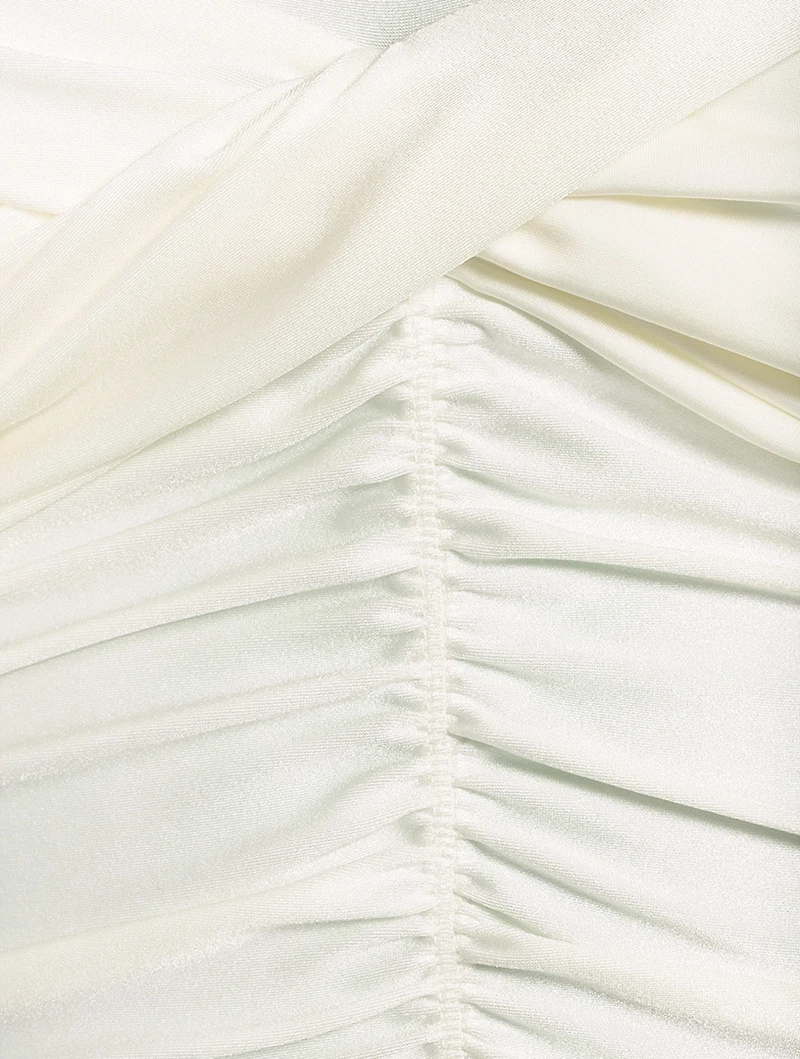 Ruched Mockneck Top