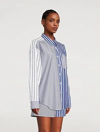 Colourblock Boyfriend Shirt Stripe Print