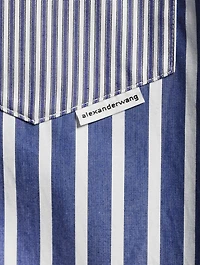 Colourblock Boyfriend Shirt Stripe Print