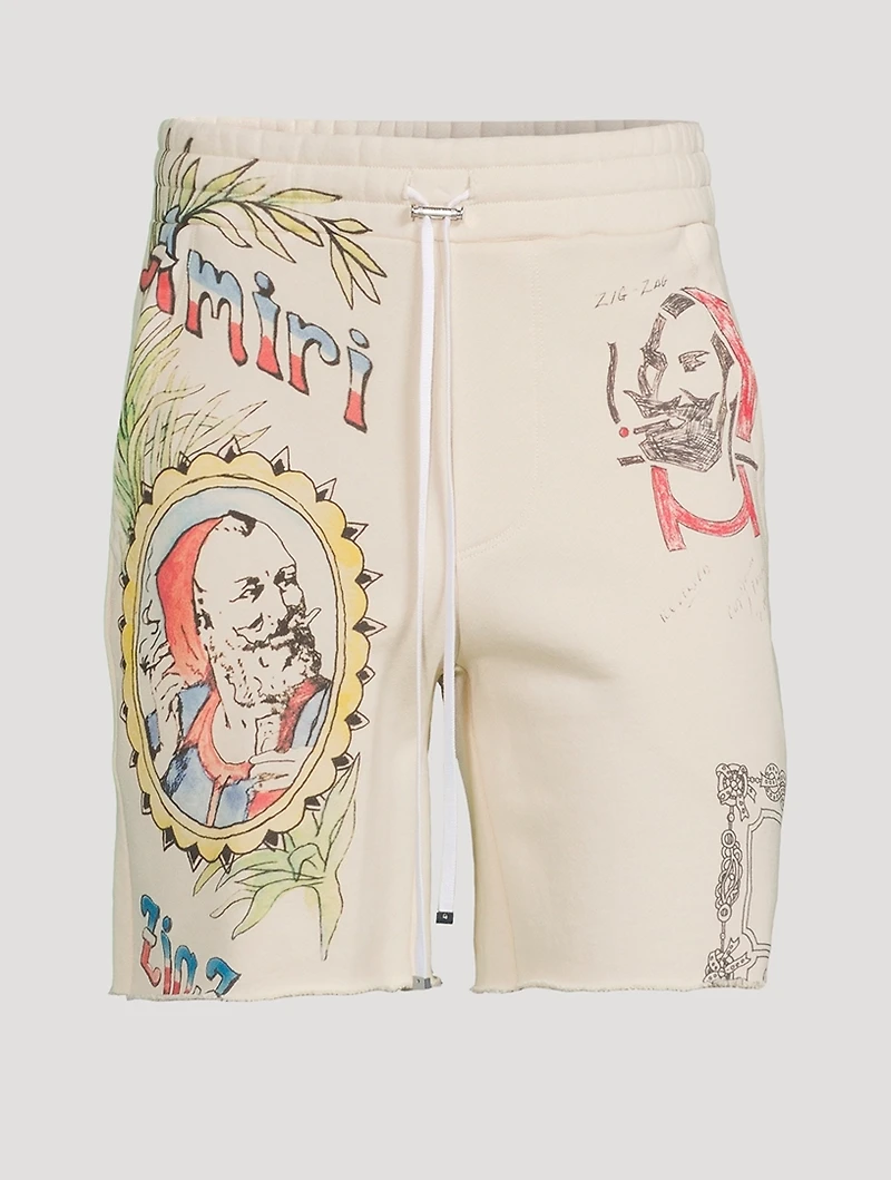 Zig Zag Sketch Sweat Shorts