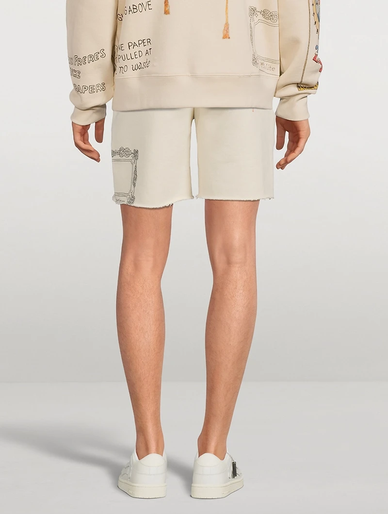 Zig Zag Sketch Sweat Shorts