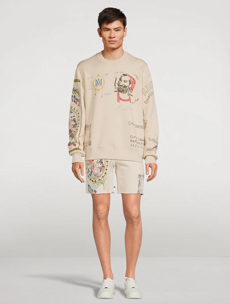 Zig Zag Sketch Sweat Shorts