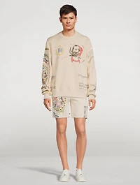 Zig Zag Sketch Sweat Shorts