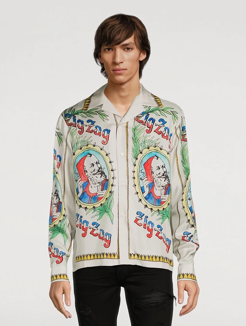 Zig Zag x Silk Long-Sleeve Shirt