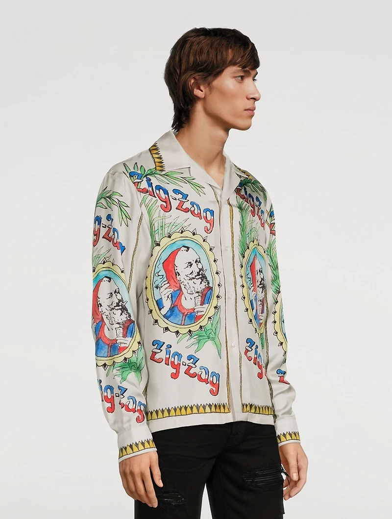 Zig Zag x Silk Long-Sleeve Shirt