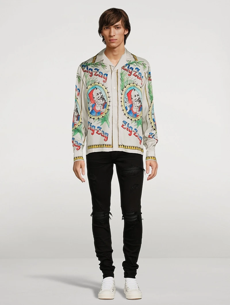 Zig Zag x Silk Long-Sleeve Shirt