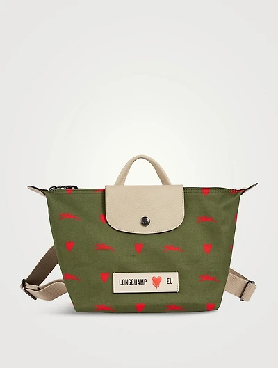 Longchamp x EU Canvas Backpack