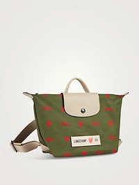 Longchamp x EU Canvas Backpack