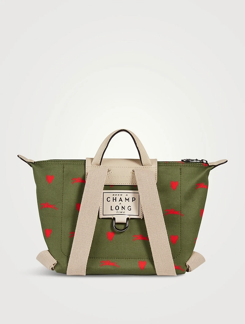 Longchamp x EU Canvas Backpack